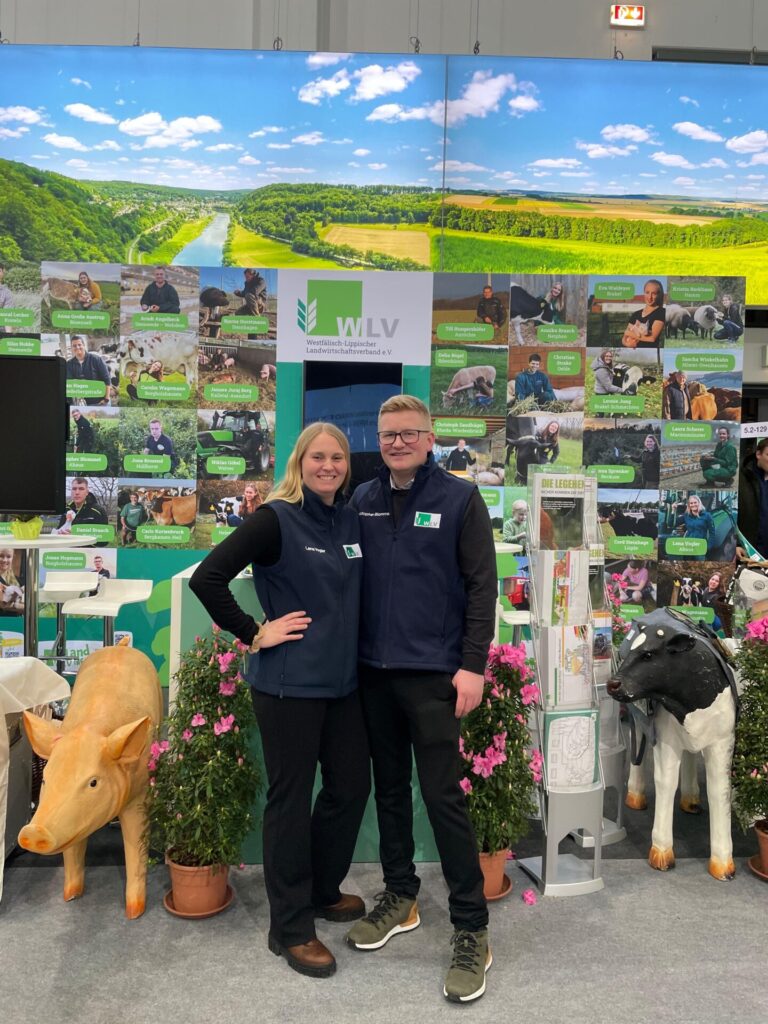 Lena Vogler und Christopher Blommel aus Ahaus waren bei der Grünen Woche im Einsatz.