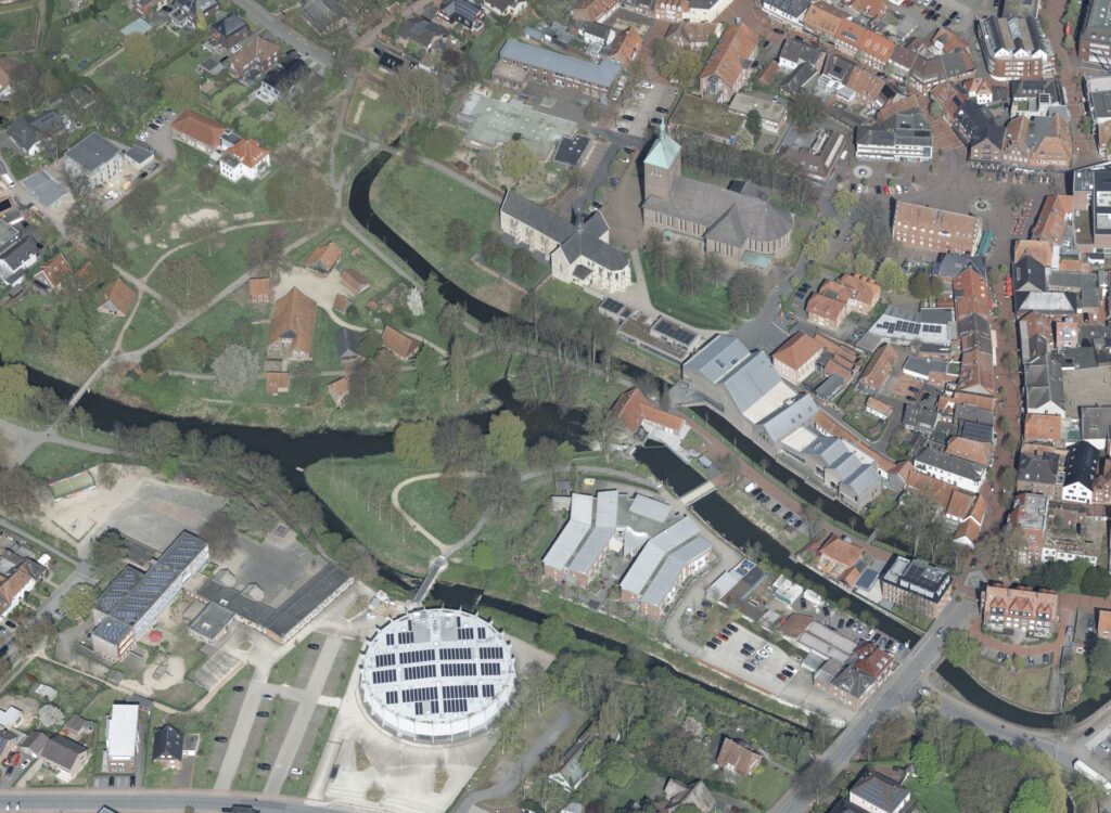 Auch Vreden wurde überflogen - hier eine Aufnahme vom Bereich rund um das kult Westmünsterland.